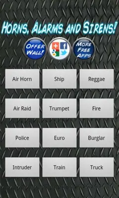 Horns Alarms and Sirens android App screenshot 0